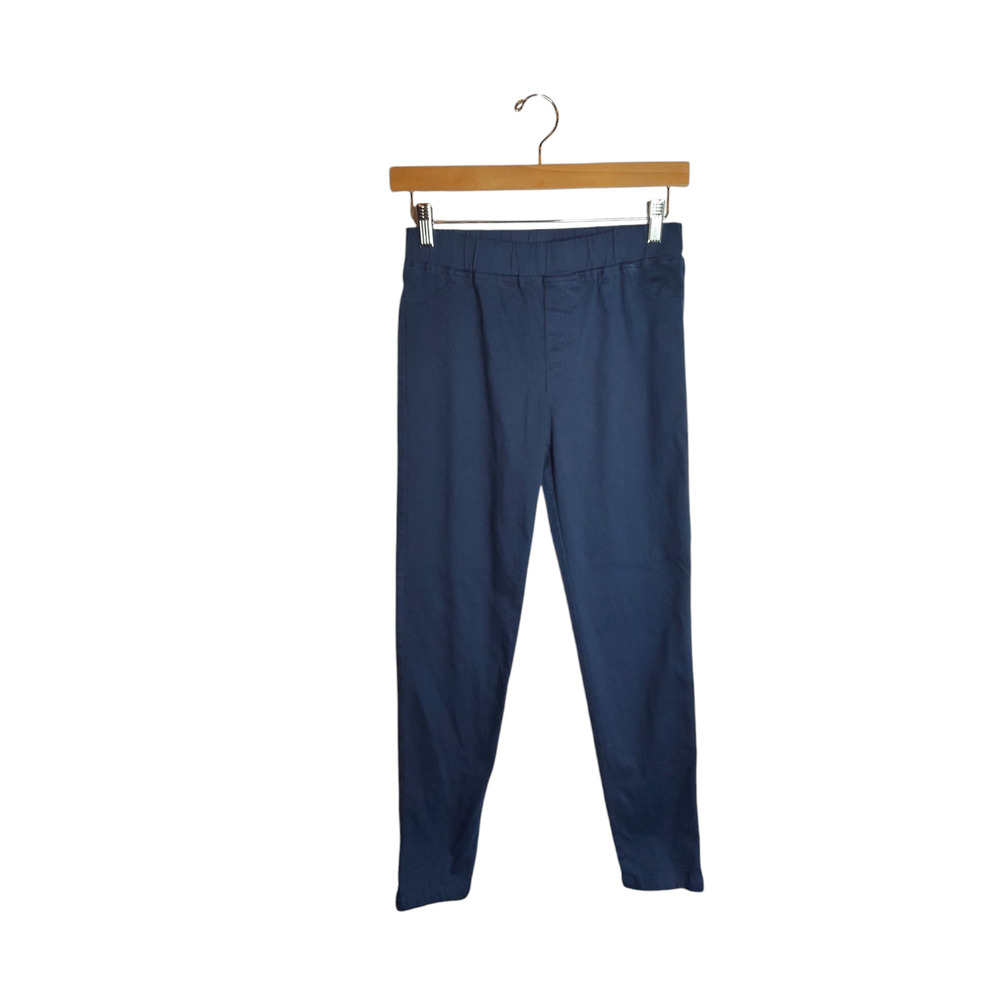 Umgee USA Navy Pull On Cotton Skinny Fit Trousers L
